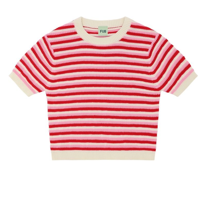 Structure Tee - Ecru/Red - Posh New York