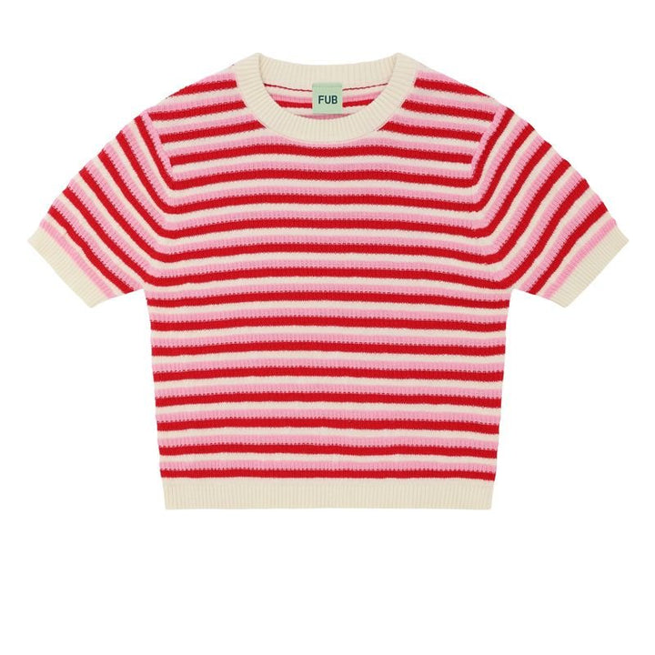 Structure Tee - Ecru/Red - Posh New York