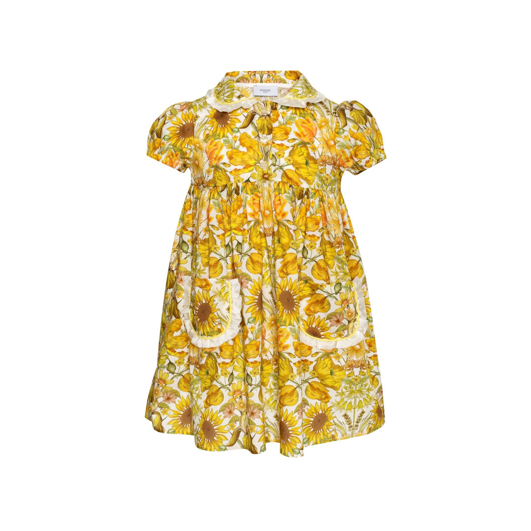 Sunflower Cotton Dress - Yellow - Posh New York