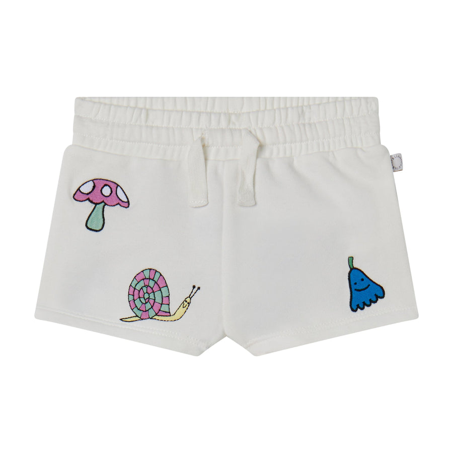 Sweatshorts with Fairyland Embro - White - Posh New York