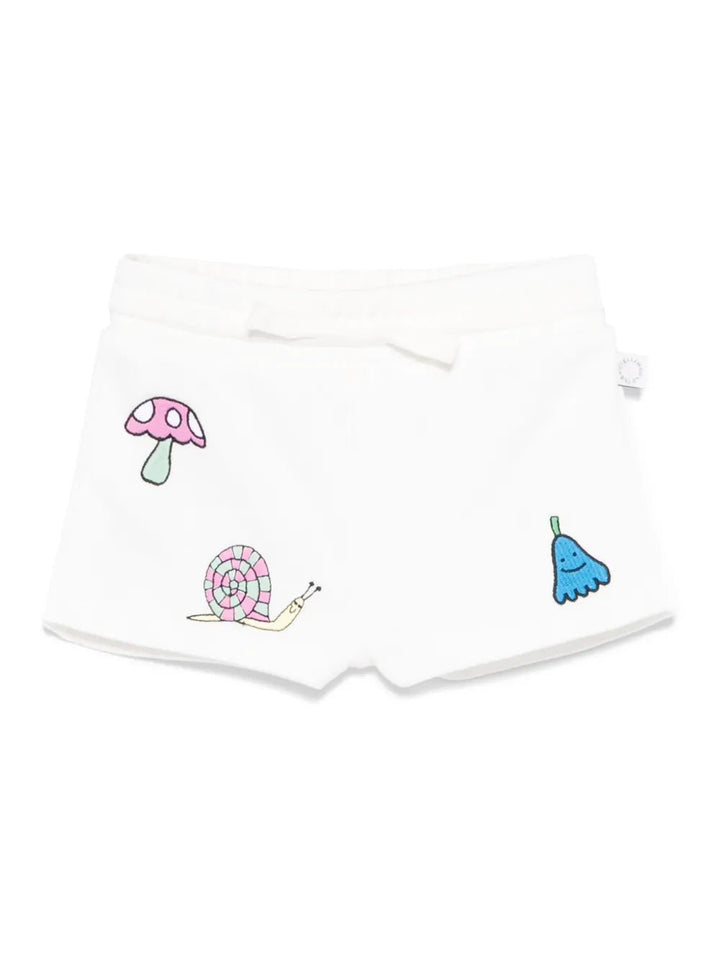 Sweatshorts with Fairyland Embro - White - Posh New York