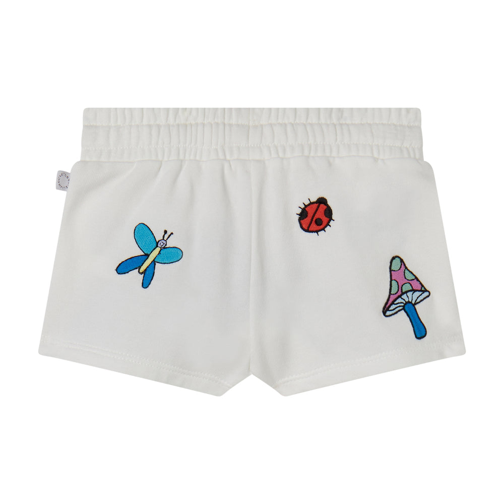 Sweatshorts with Fairyland Embro - White - Posh New York