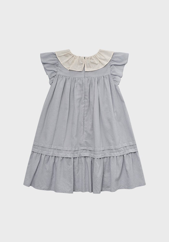 Sweet Blue Dress With Collar - Blue - Posh New York