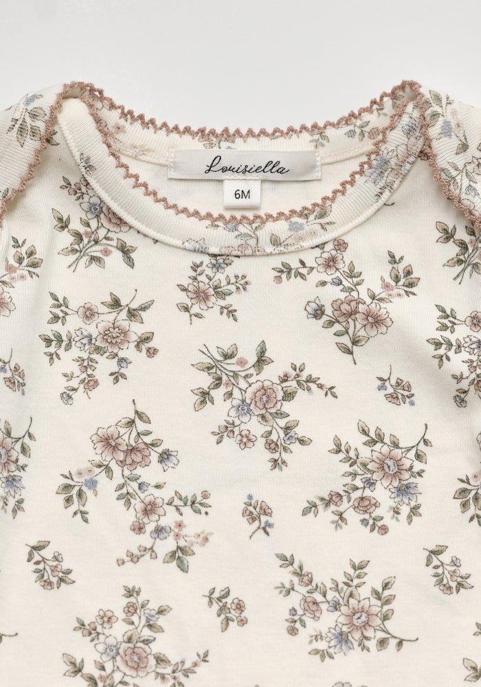 Sweet Floral Pajama Set - Vintage Pink - Posh New York