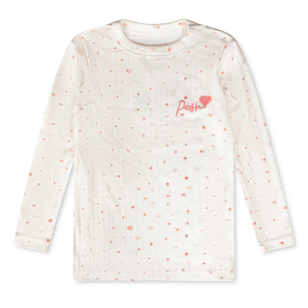 T-Shirt Floral - Beige Pink - Posh New York