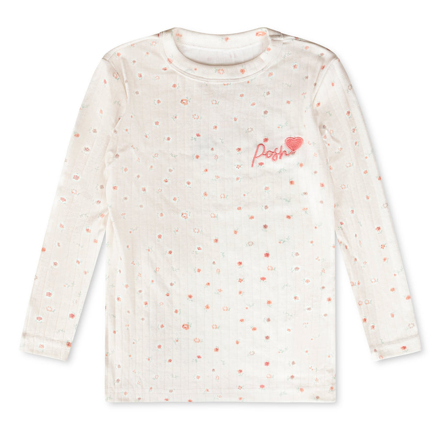 T-Shirt Floral - Beige Pink - Posh New York