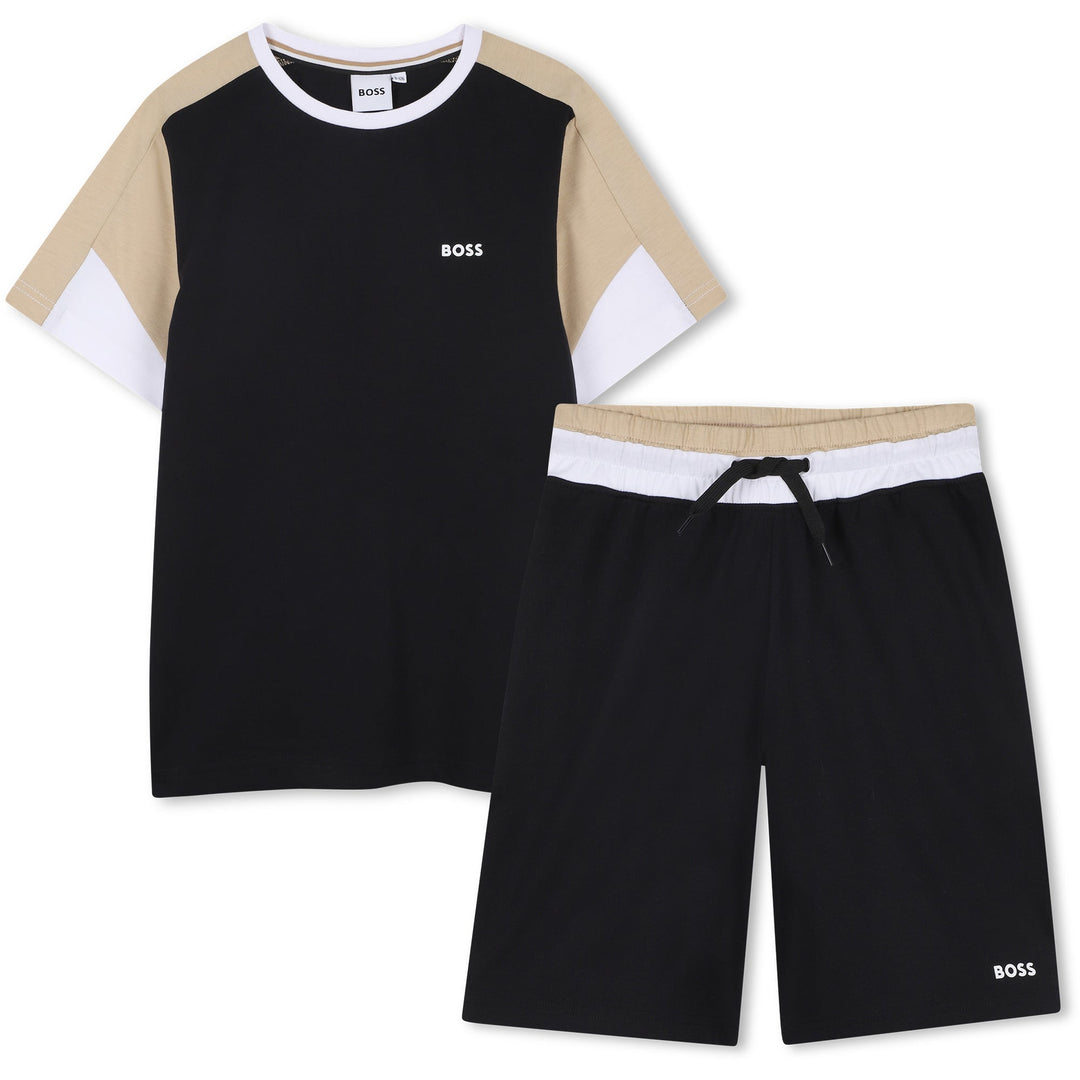 T-Shirt & Short - 09B Black - Posh New York
