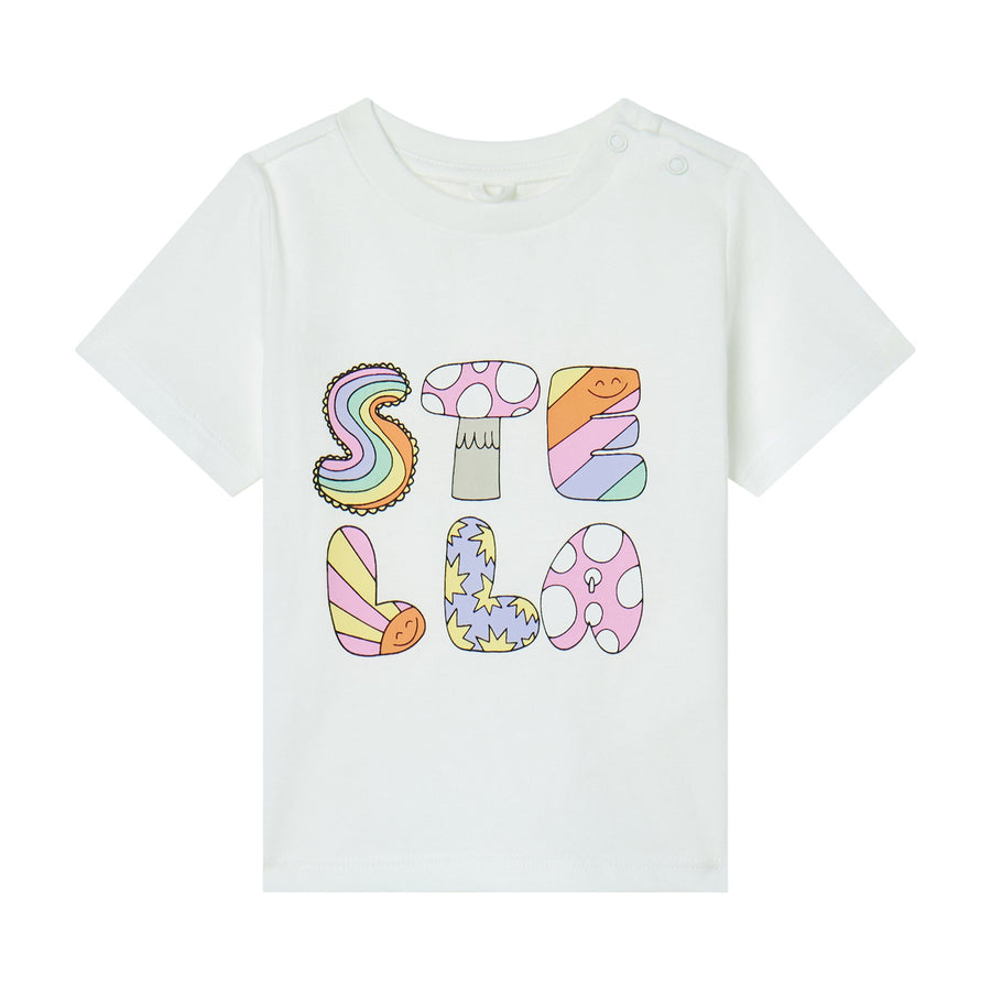 T-Shirt with Fairy Stella Lettering - White - Posh New York