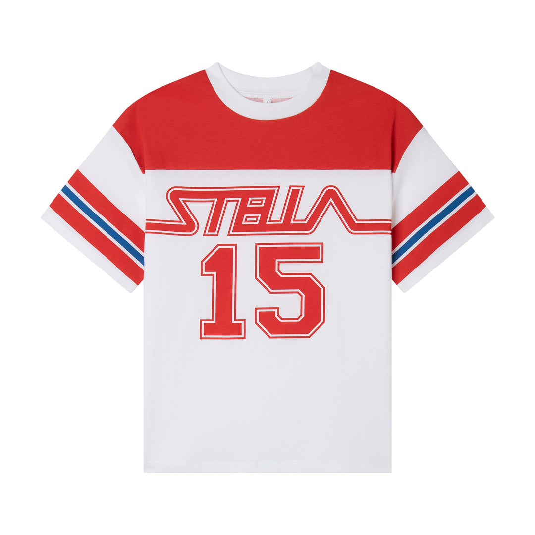 T-Shirt with Stella 15 Print - White - Posh New York