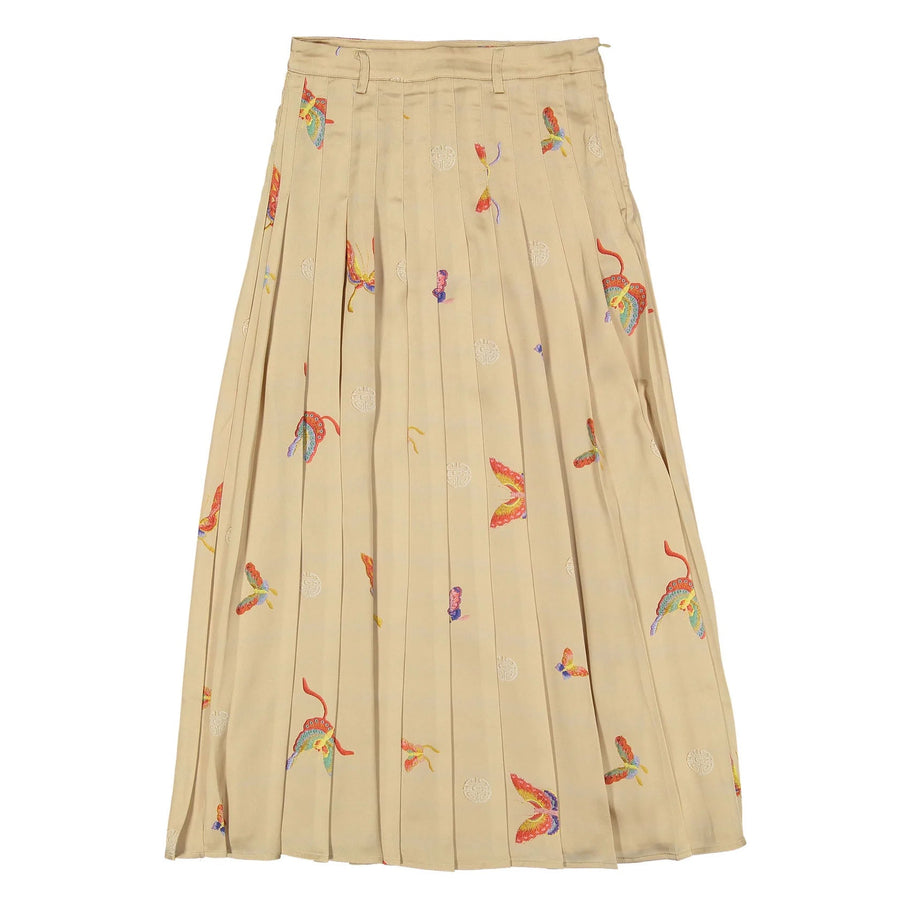 Tan Floral Skirt - Tan - Posh New York