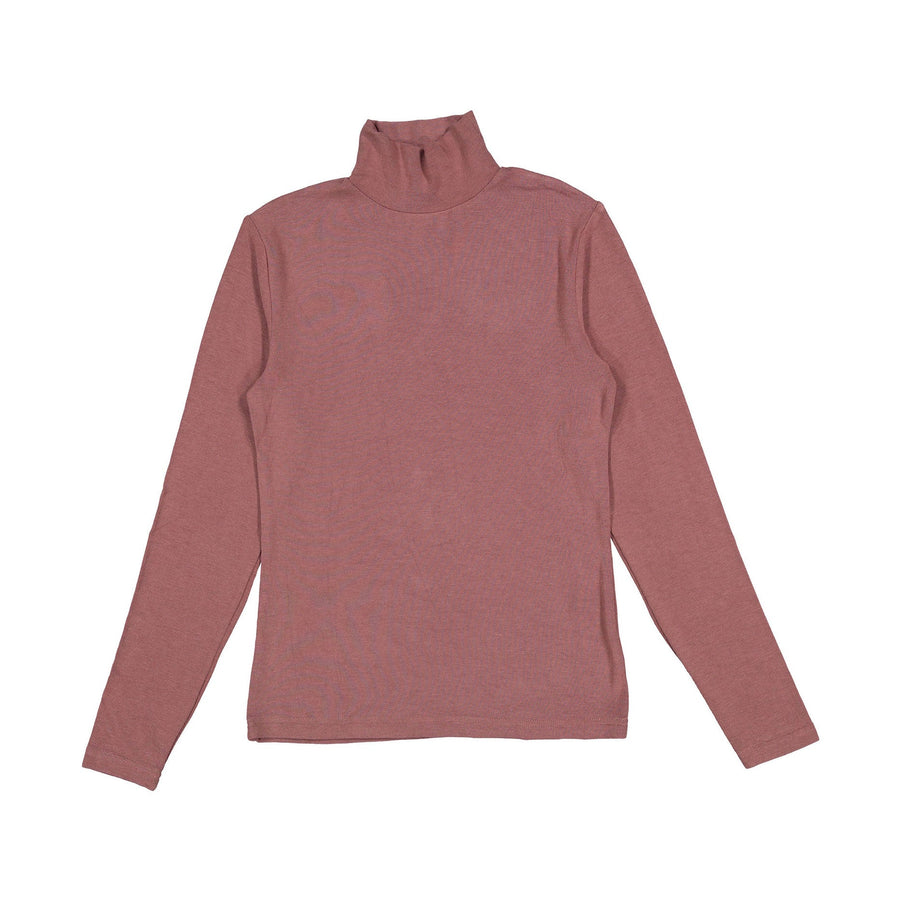 Taupe Solid Turtleneck - Dark Pink - Posh New York