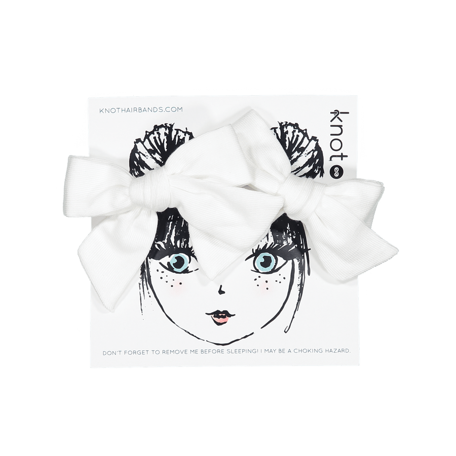 Tee Bow Set - White - Posh New York