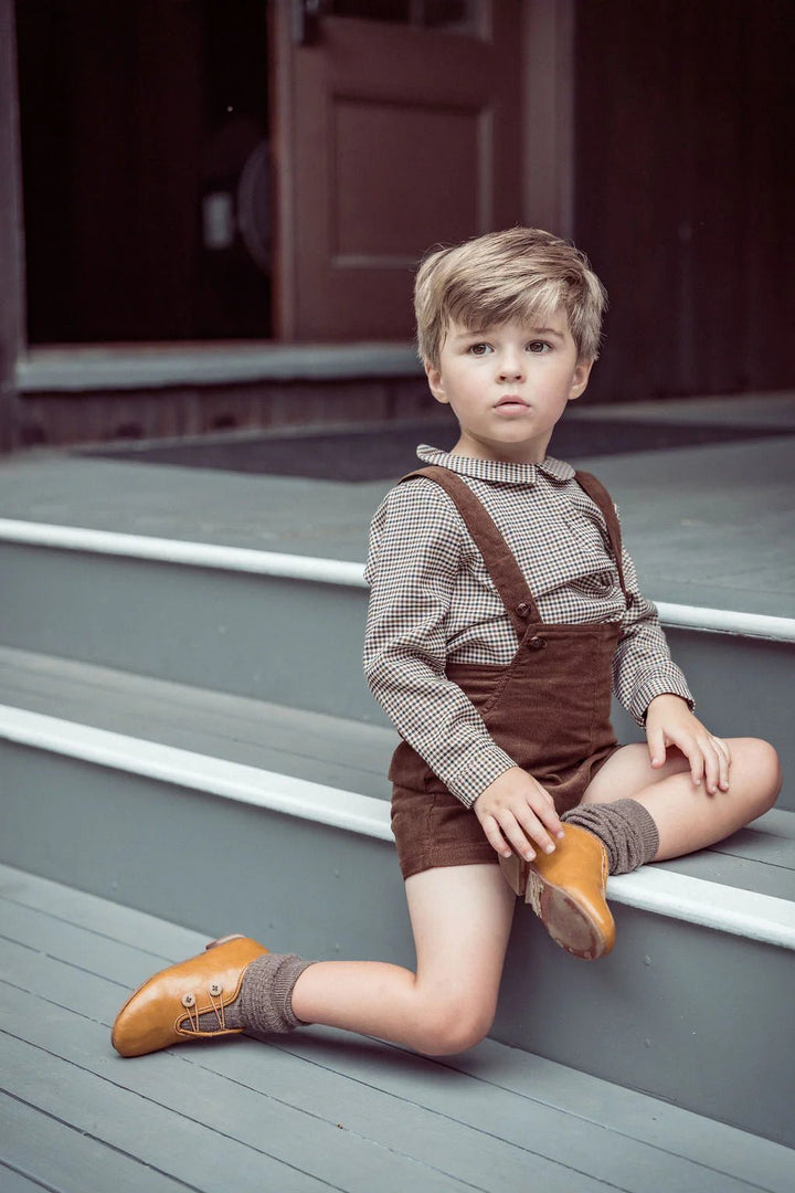 Thin Corduroy Overalls - Mocha - Posh New York