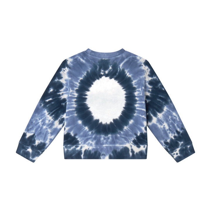 Tie Dye Sweatshirt with Logo Disk - Blue - Posh New York