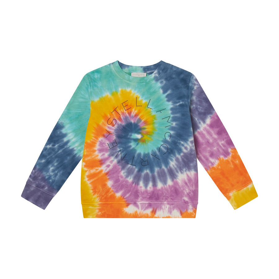 Tie Dye Sweatshirt with Logo Disk Print - Multi - Posh New York