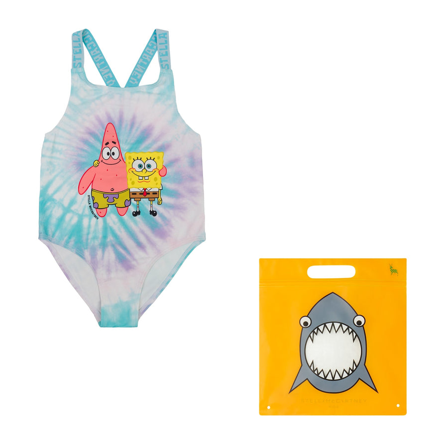 Tie Dye Swimsuit with Spongebob and Patrick - Multi - Posh New York