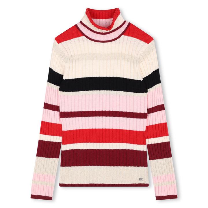 Turtleneck Striped Sweater - Striped - Posh New York