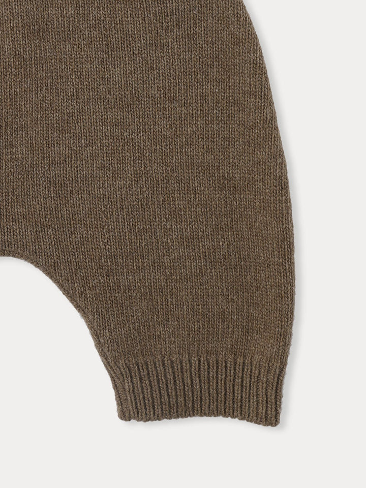 Tyrol Knit Suspender Pants - Khaki Brown - Posh New York