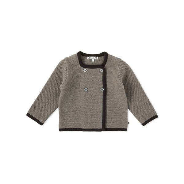 Tyrol Lining Knit Cardigan - Khaki Brown - Posh New York