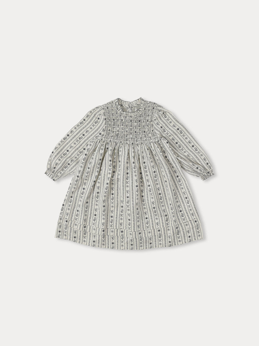 Tyrol Smocking Dress - Navy - Posh New York