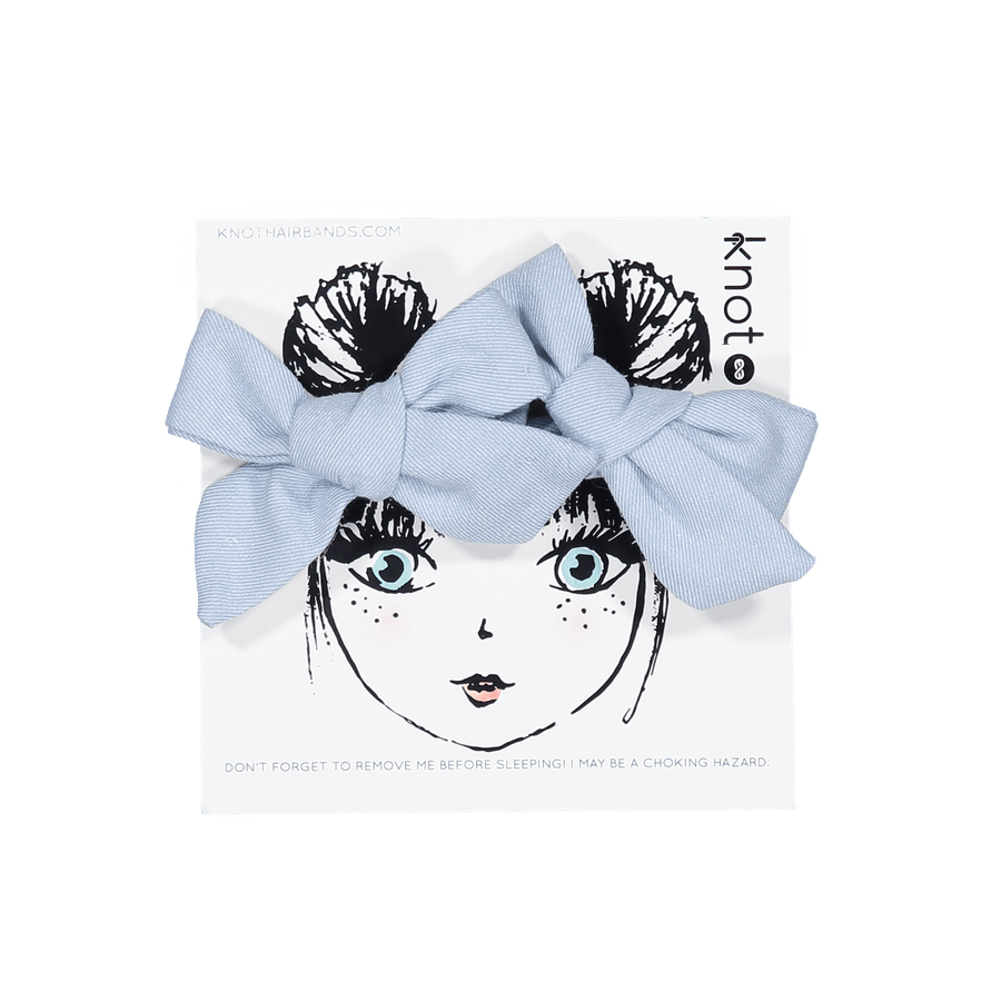 Vintage Denim Bow Set - Light Wash - Posh New York