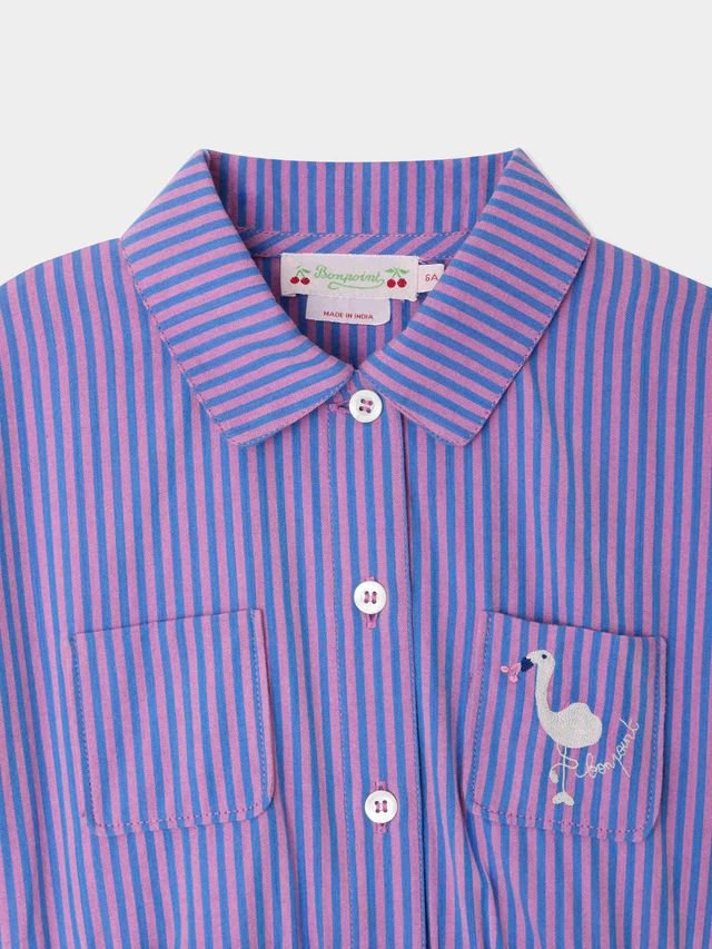 Violet Gisele Robe - Rayures Violet 258 - Posh New York