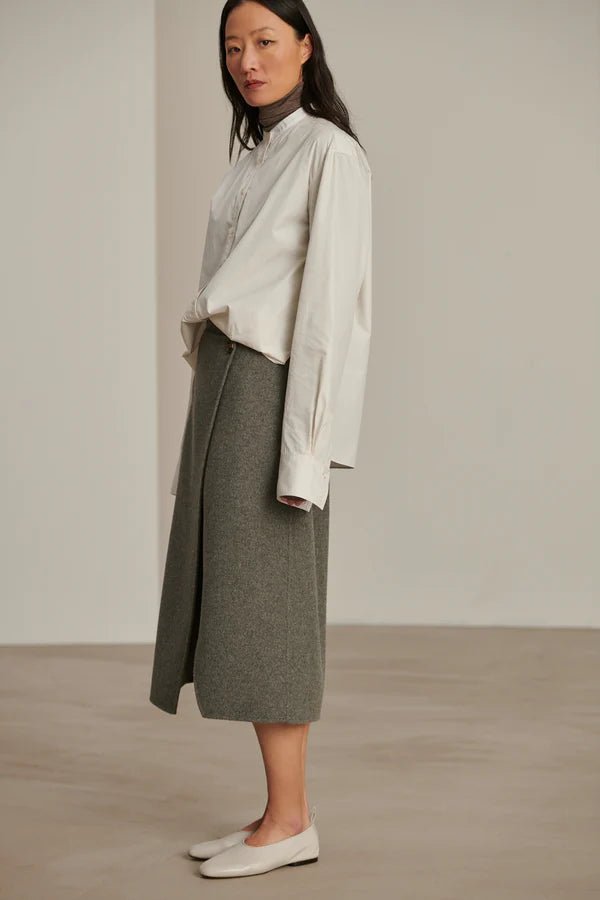 Wales Skirt - Light Grey Mottled - Posh New York