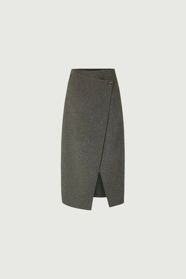 Wales Skirt - Light Grey Mottled - Posh New York