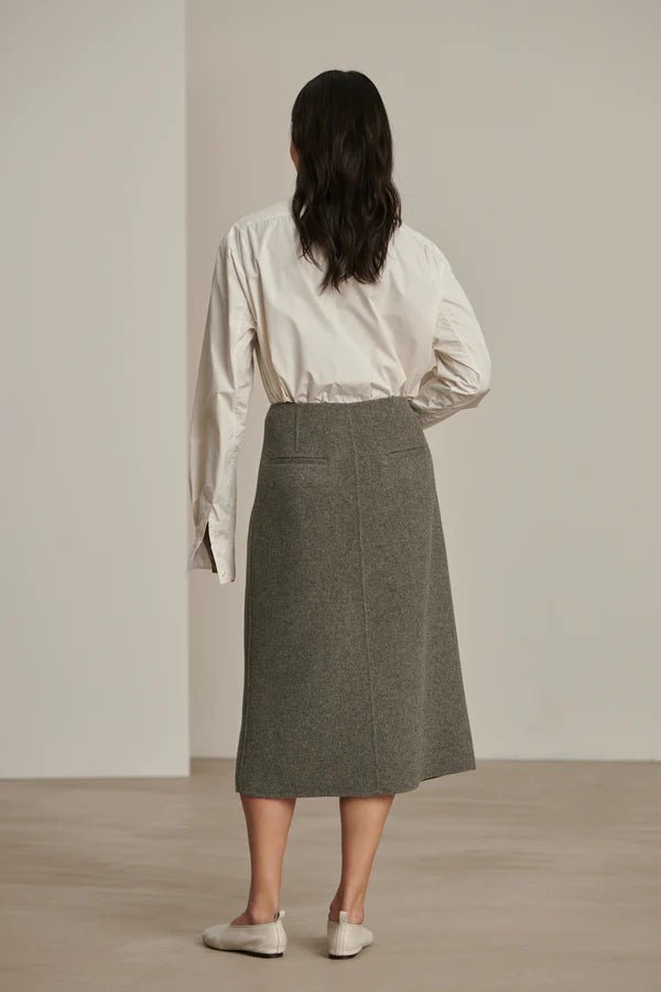 Wales Skirt - Light Grey Mottled - Posh New York