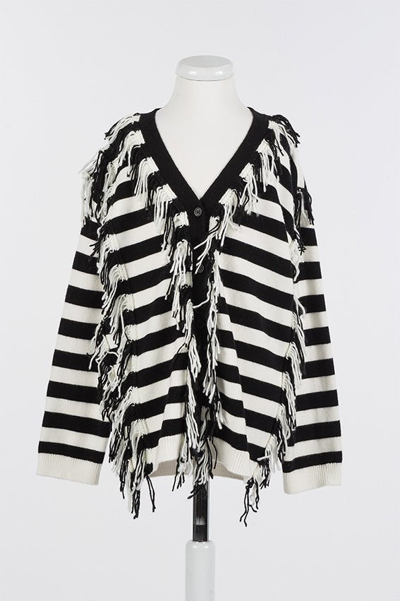 White and Black Cardigan - Wht/Blk - Posh New York