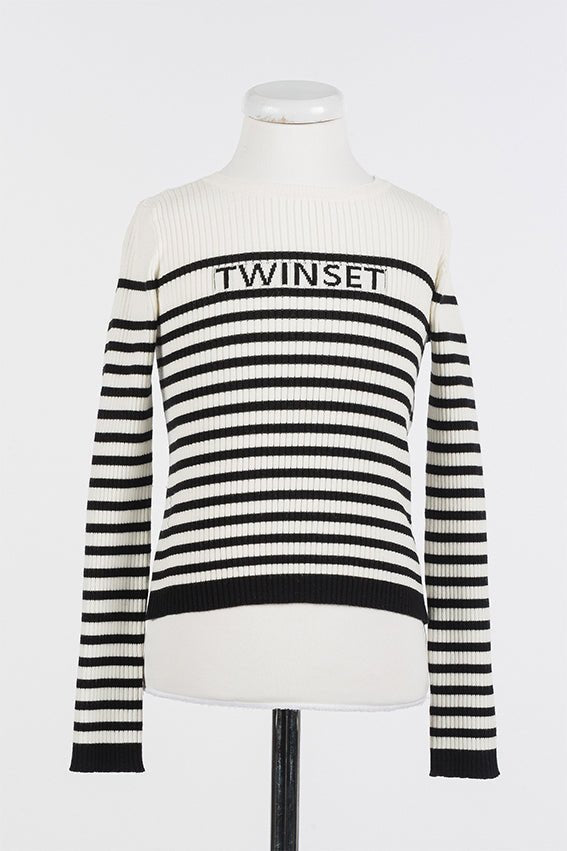 White and Black Sweater - Wht/Blk - Posh New York