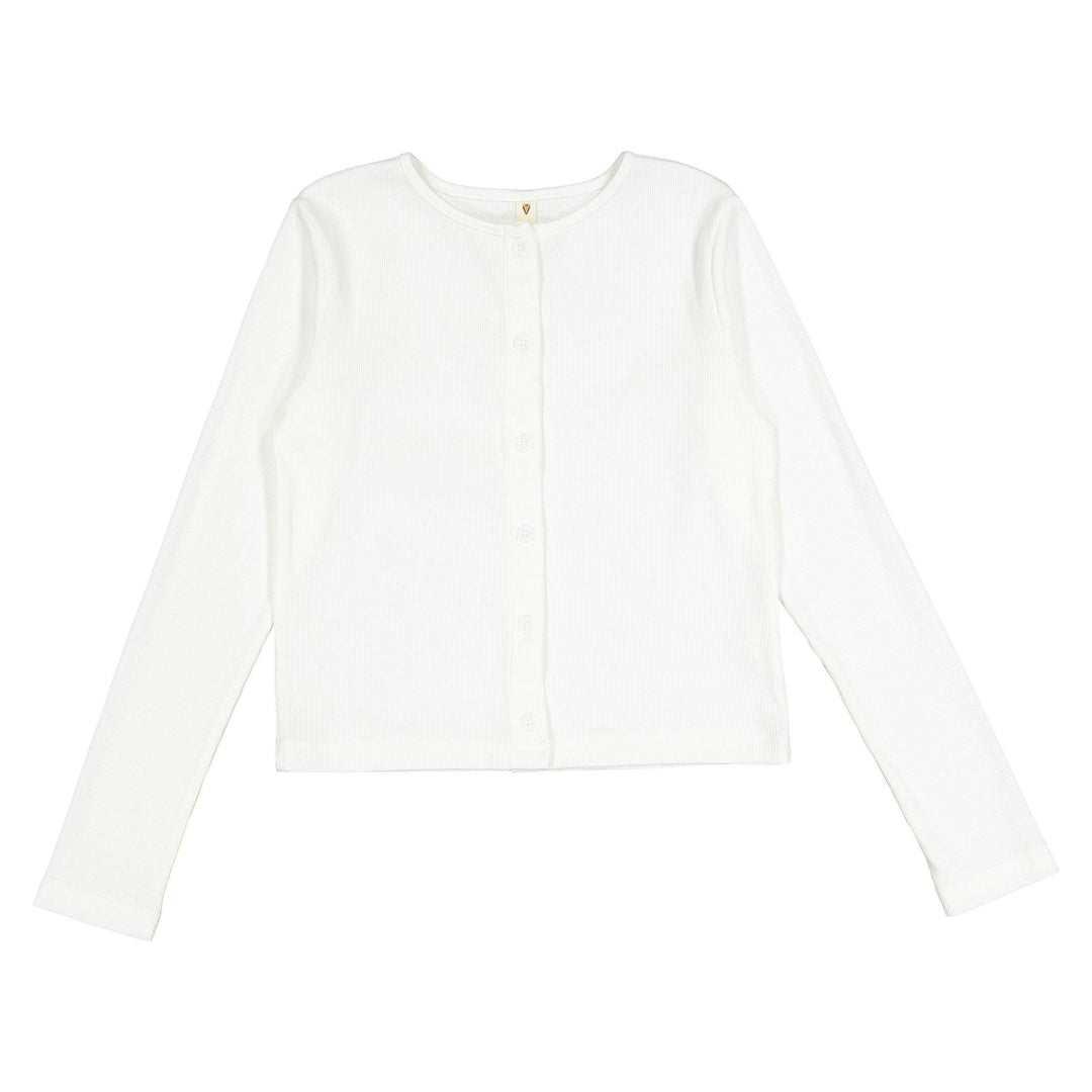 White Button Down Cardigan - White - Posh New York