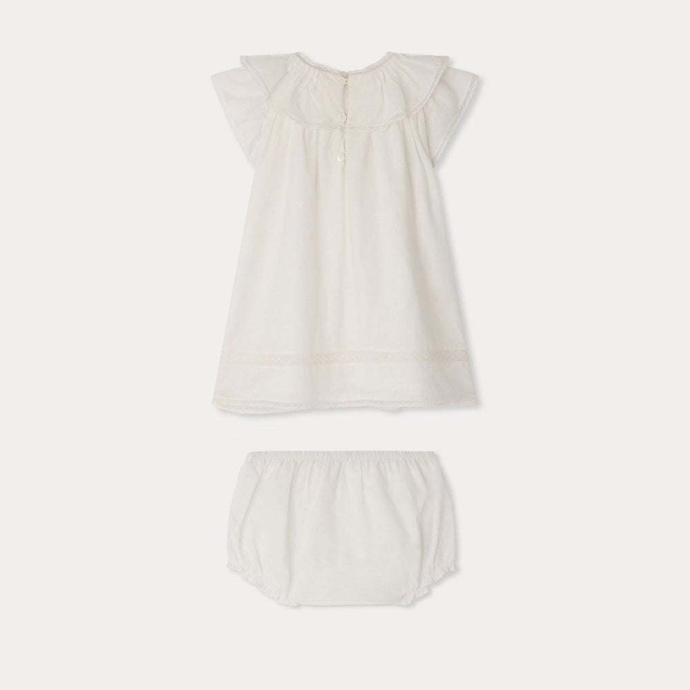White Eyelet Dress - Blanc Lait 002 - Posh New York