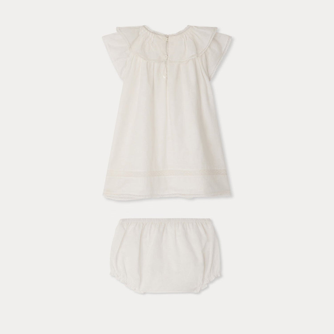 White Eyelet Dress - Blanc Lait 002 - Posh New York