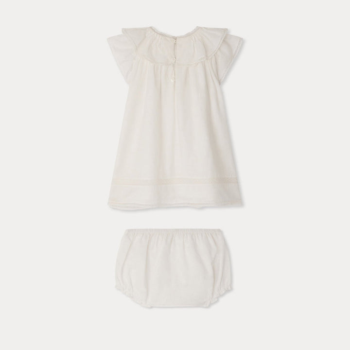 White Eyelet Dress - Blanc Lait 002 - Posh New York
