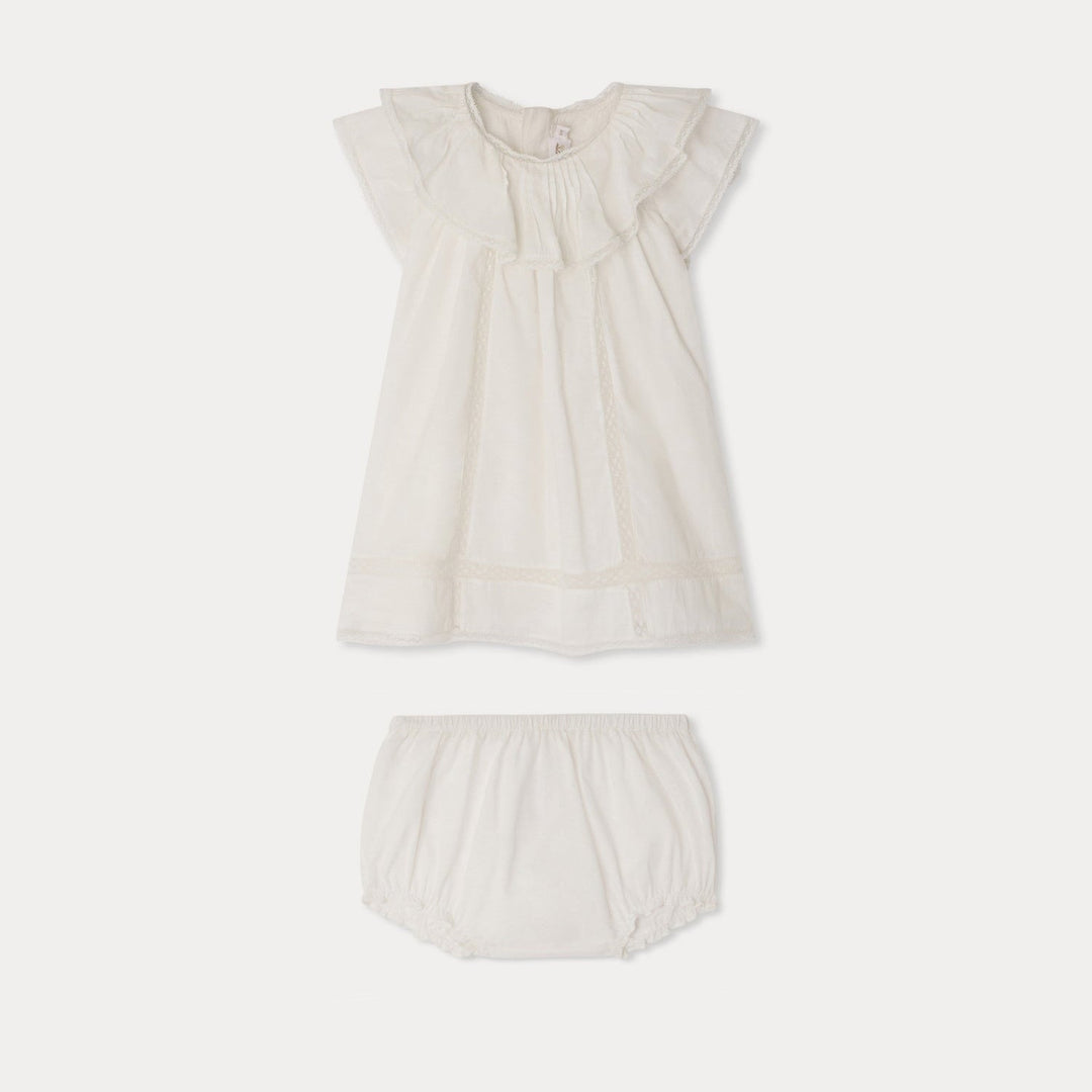 White Eyelet Dress - Blanc Lait 002 - Posh New York