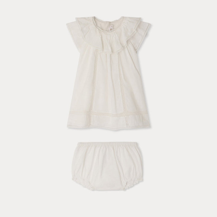 White Eyelet Dress - Blanc Lait 002 - Posh New York