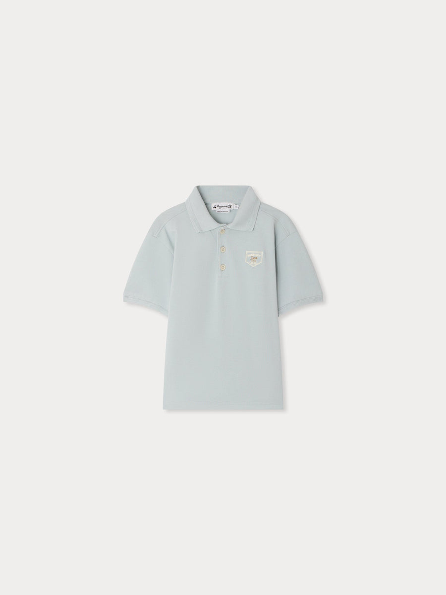 White Lorris Polo - Upb Bleu Aqua 112 - Posh New York