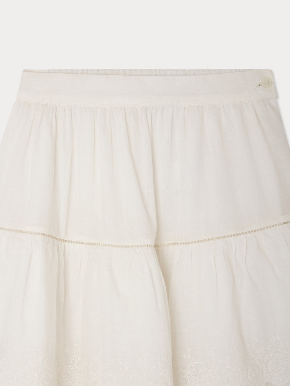White Ruffle Skirt - Upb Blanc Lait 102 - Posh New York