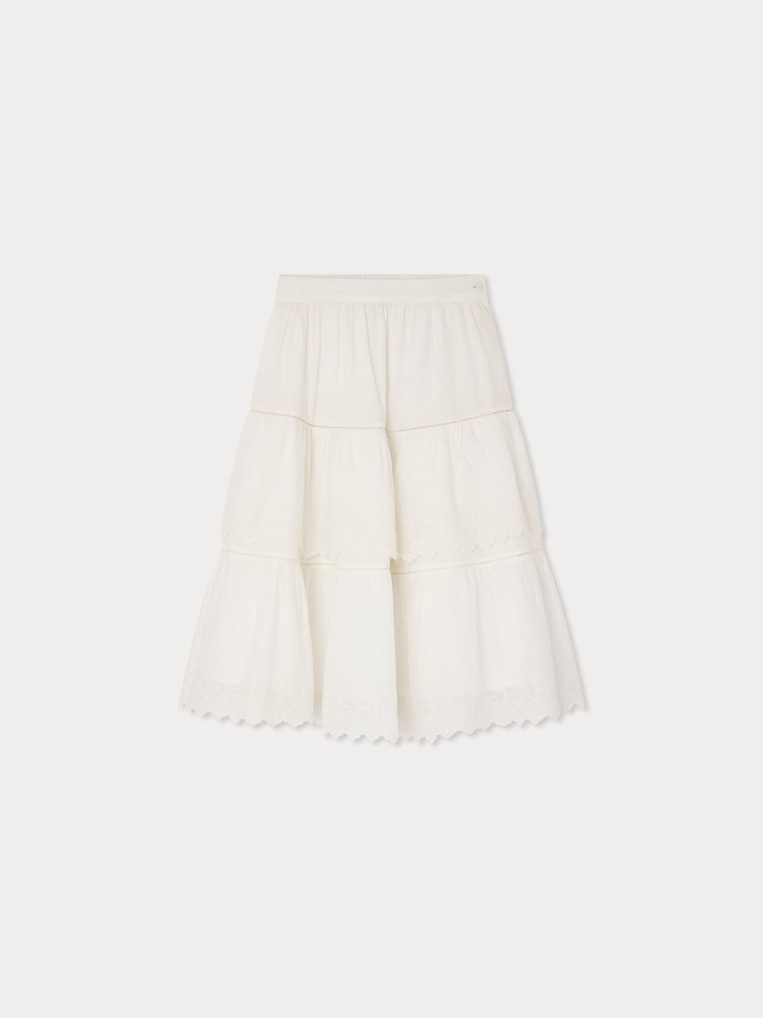 White Ruffle Skirt - Upb Blanc Lait 102 - Posh New York