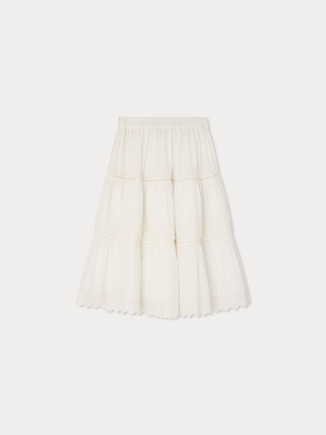 White Ruffle Skirt - Upb Blanc Lait 102 - Posh New York