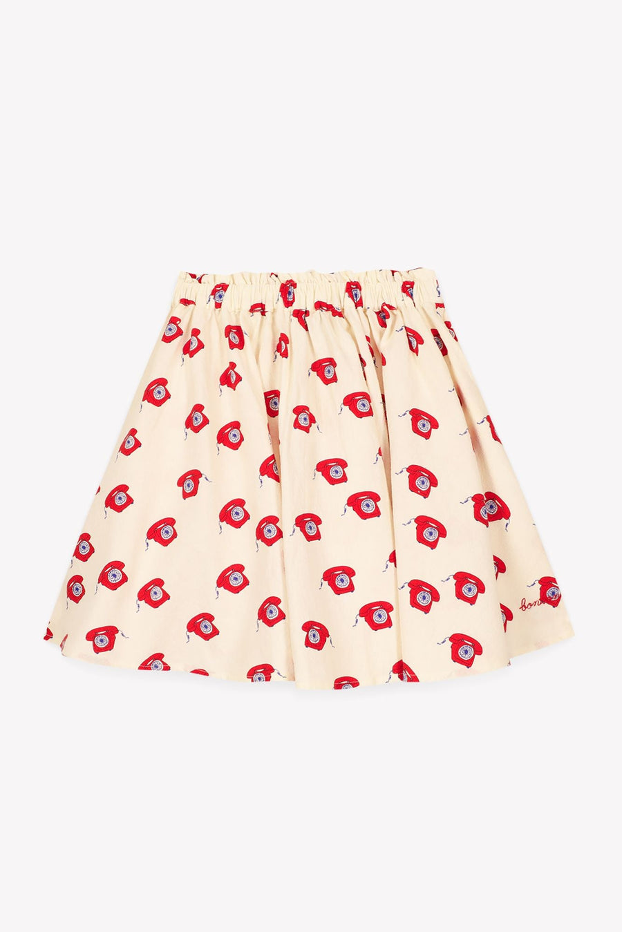 White Skirt W/Red Flowers - Phone - Posh New York