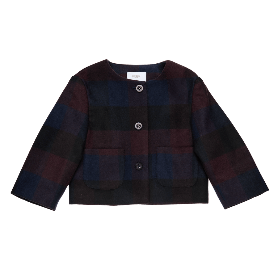 Wool Crop Jacket Gia - Aubergine - Posh New York