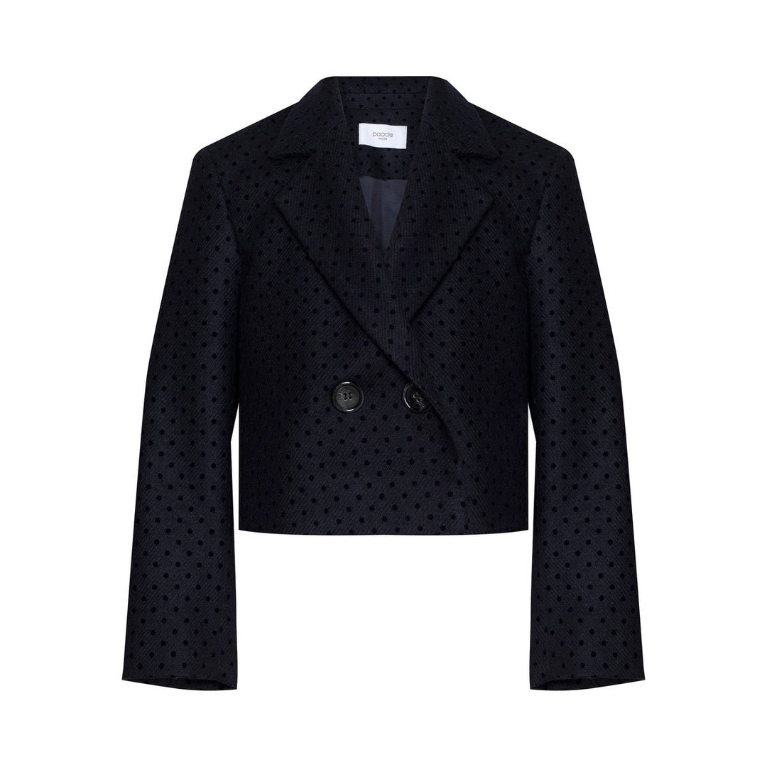 Wool Crop Jacket Onyx - Dark Blue - Posh New York