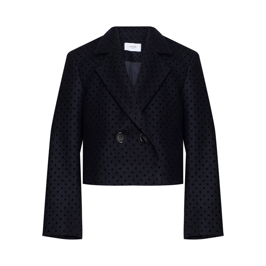 Wool Crop Jacket Onyx - Dark Blue - Posh New York