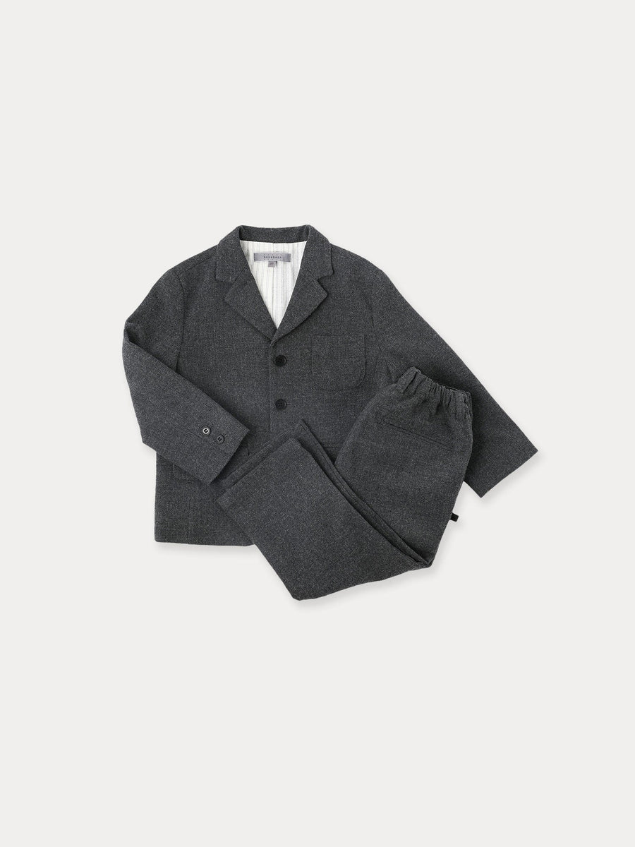 Wool Suit Twinset - Charcoal - Posh New York