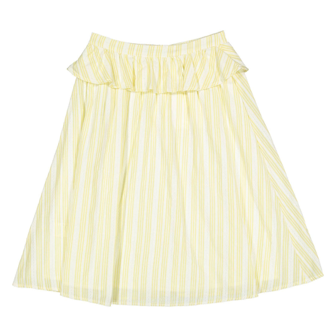 Yellow Lace Striped Skirt - Yellow - Posh New York