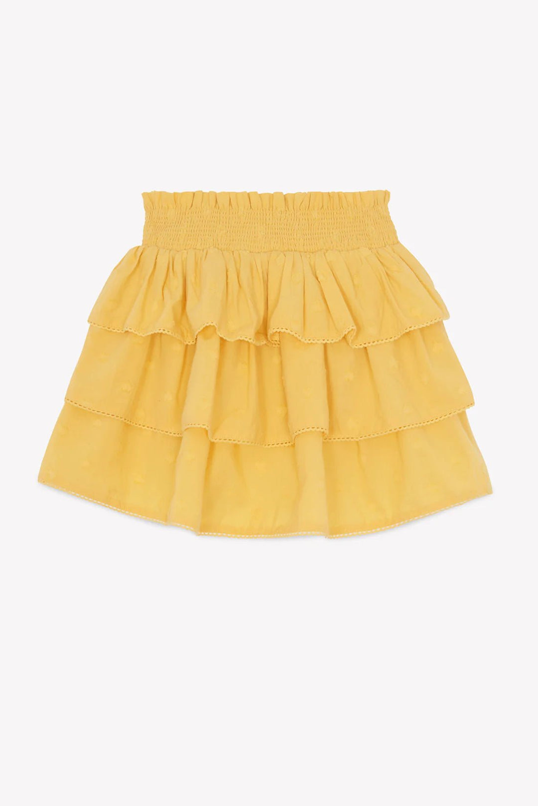 Yellow Smocked Skirt - Jaune Nachos - Posh New York
