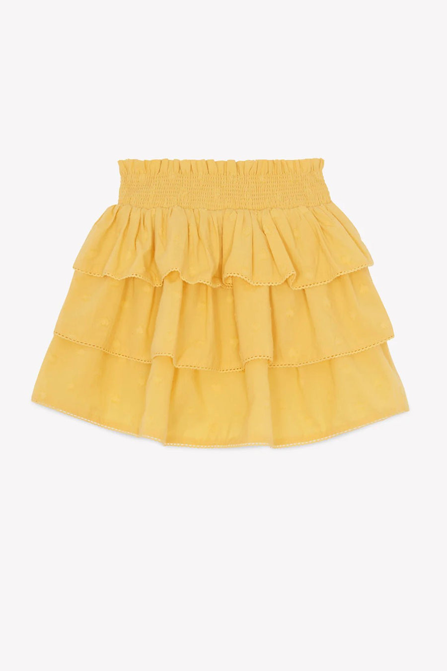 Yellow Smocked Skirt - Jaune Nachos - Posh New York