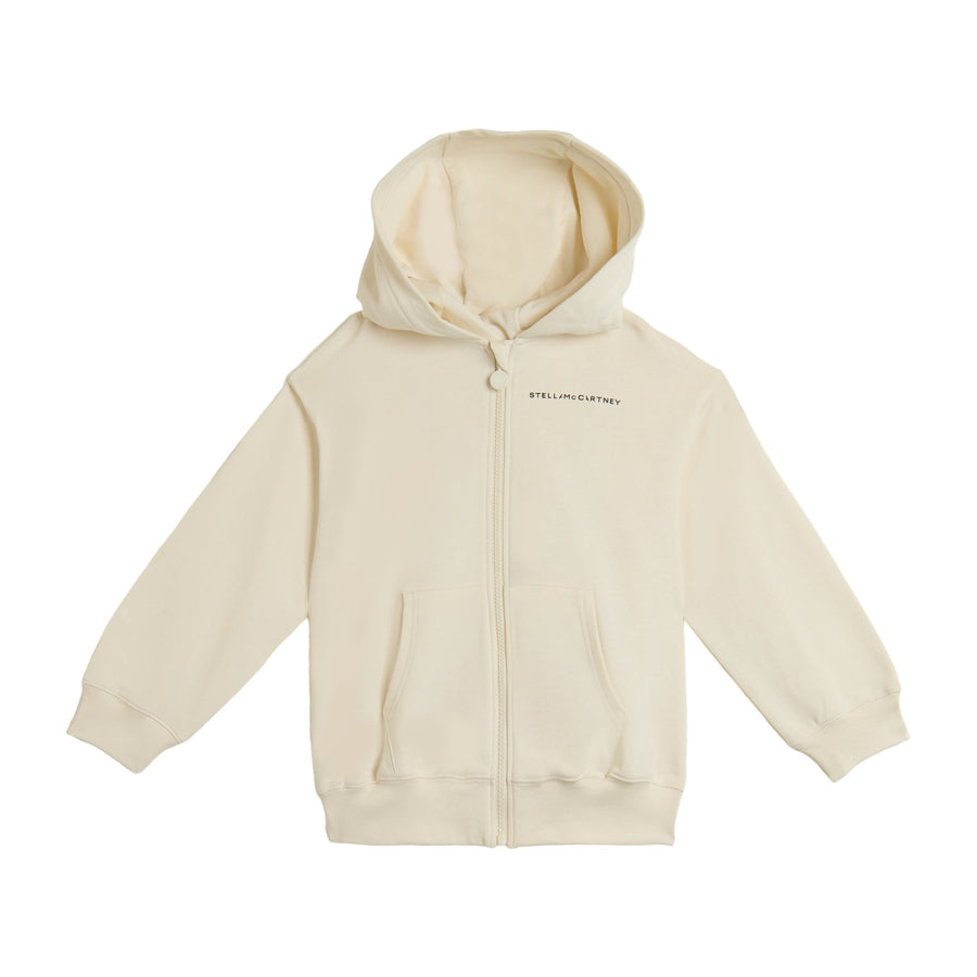 Zip Up Hoodie - Cream - Posh New York